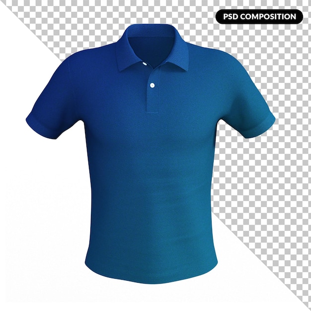 Maqueta 3d de polo masculino