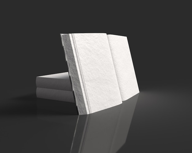 Maqueta 3D realista del libro