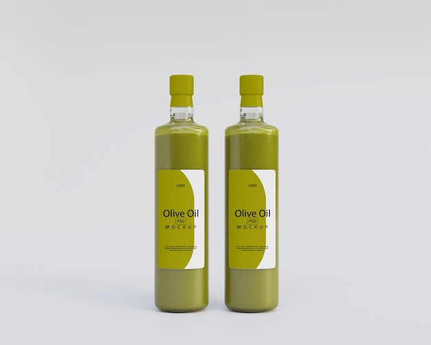 PSD maqueta de aceite de oliva realista 3d