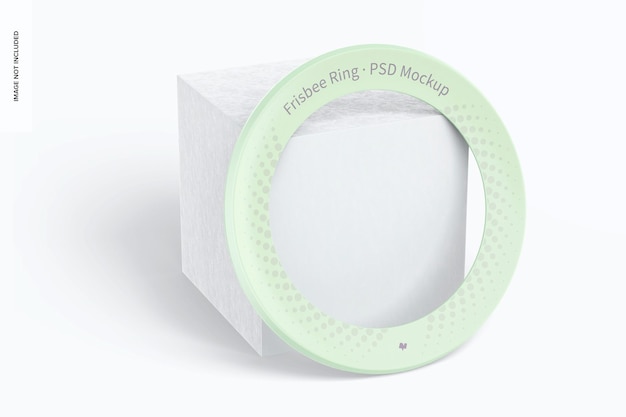 PSD maqueta de anillo de frisbee, vista superior