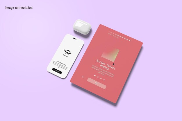 Maqueta de aplicación de pantalla UX y UI de estilo pop