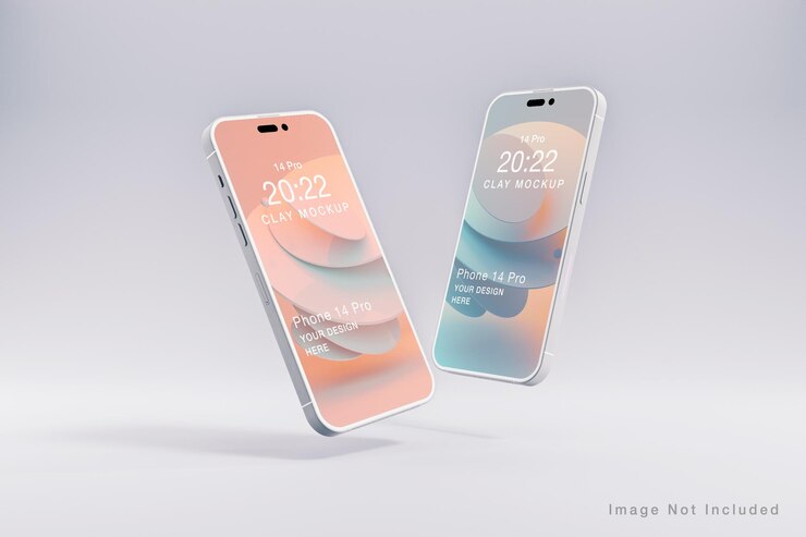 Maqueta de arcilla de pantalla de teléfono 3d