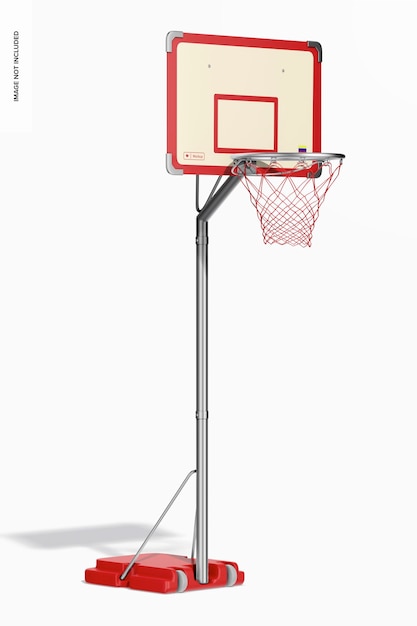 Maqueta de aro de baloncesto, vista izquierda