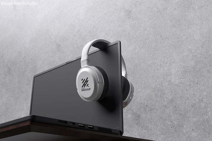 PSD maqueta de auriculares