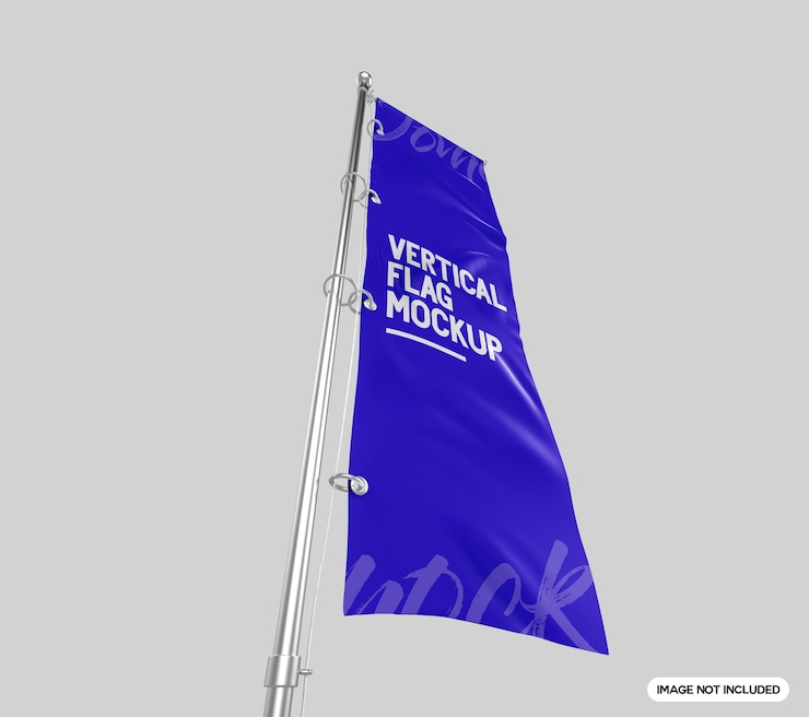 Maqueta de bandera vertical