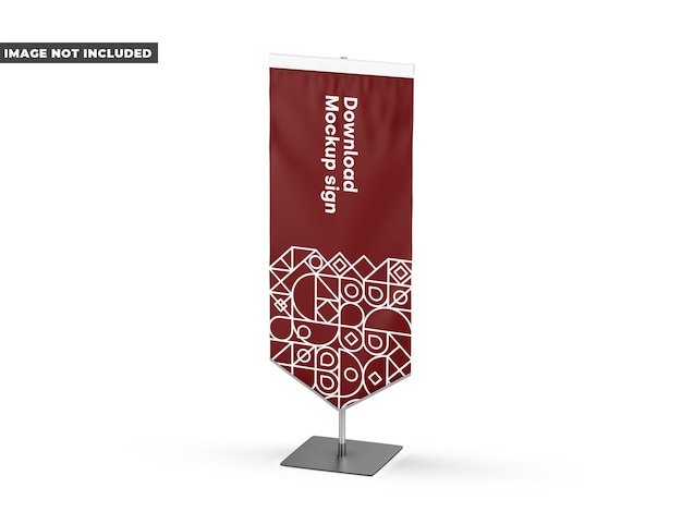 Maqueta de bandera vertical