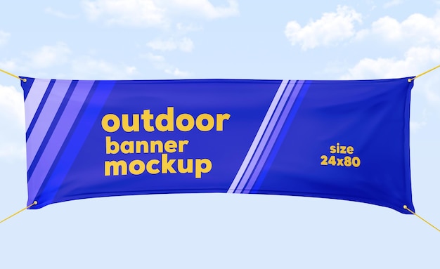 maqueta de banner al aire libre