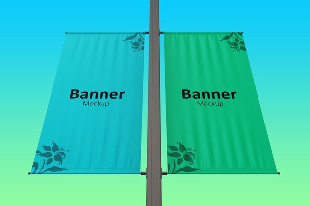 PSD maqueta de banner de doble cara psd