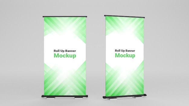 Maqueta de banner enrollable PSD