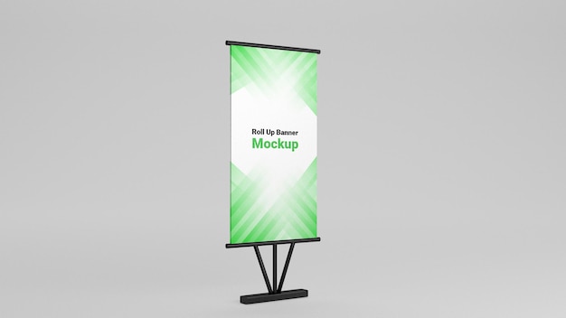 Maqueta de banner enrollable PSD