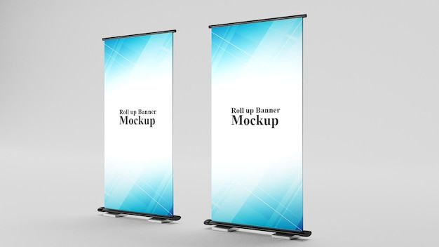 Maqueta de banner enrollable PSD