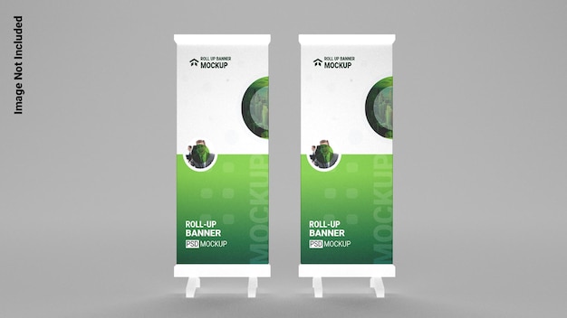 Maqueta de banner enrollable PSD