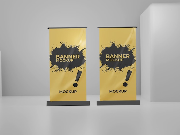 Maqueta de banner enrollable simple