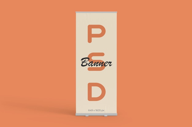 PSD maqueta de banner enrollable