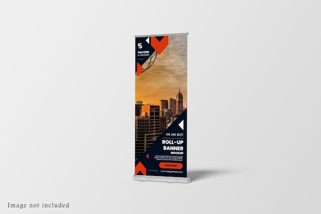 Maqueta de banner enrollable
