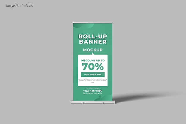 Maqueta de banner enrollable