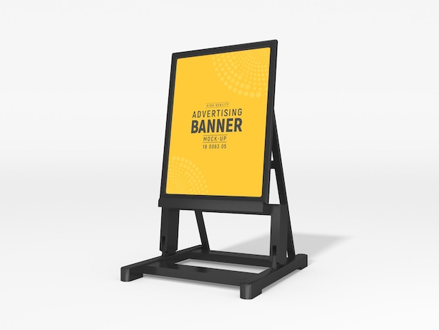 Maqueta de banner de soporte publicitario