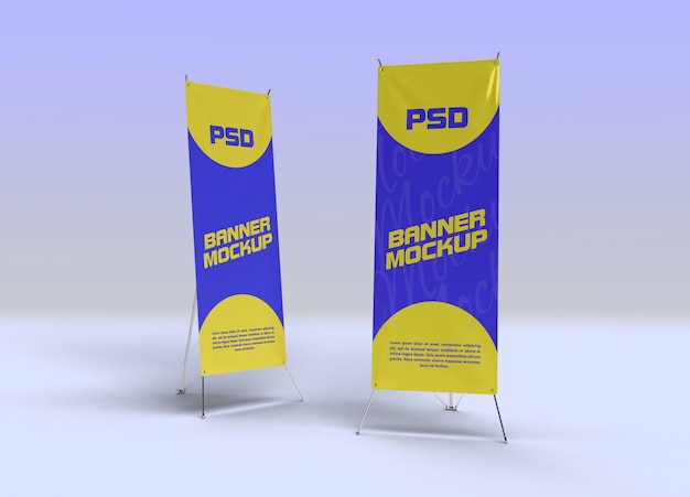 Maqueta de banner de soporte x PSD