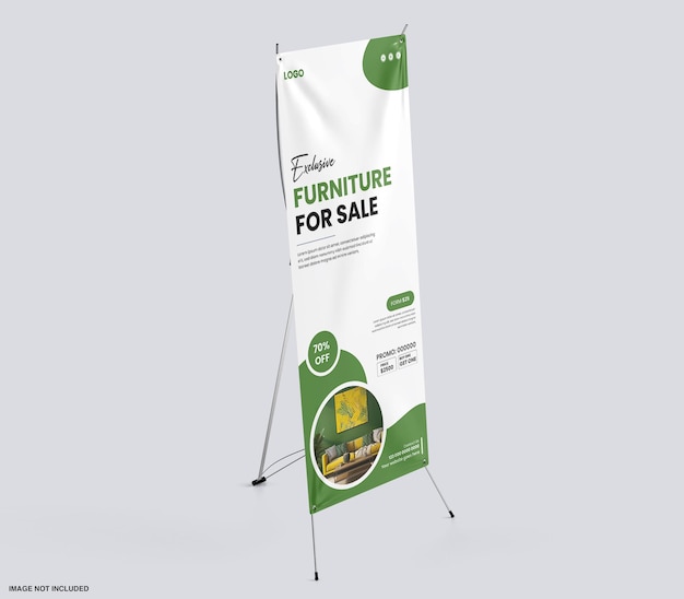 Maqueta de banner de soporte X
