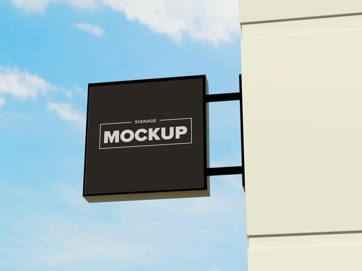 PSD maqueta en blanco del logotipo de la tienda