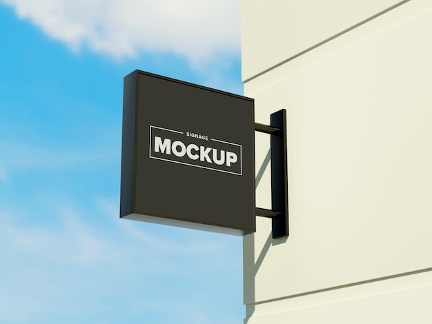 Maqueta en blanco del logotipo de la tienda