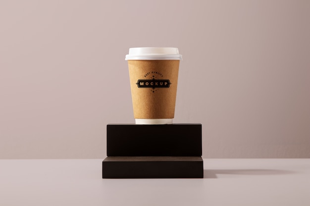 Maqueta de bodegón de taza de café