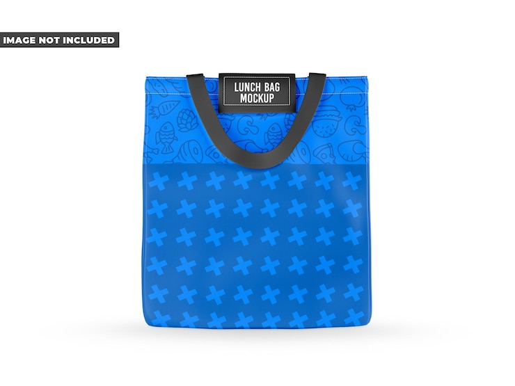 PSD maqueta de bolsa de almuerzo plegable