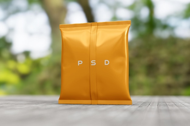 PSD maqueta de bolsa de bocadillos