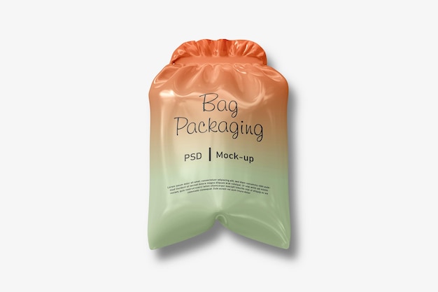 Maqueta de bolsa de bolsa de plástico