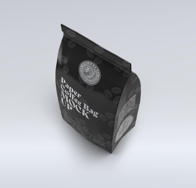 Maqueta de bolsa de café