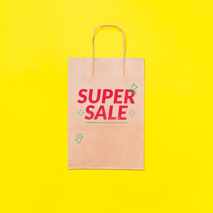 PSD maqueta de bolsa de la compra