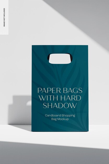 Maqueta de Bolsa de Compras de Cartón, Vista Frontal