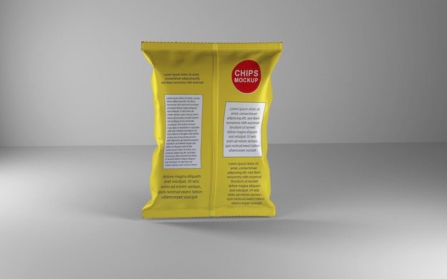 Maqueta de bolsa de papas fritas de plástico para bocadillos 2