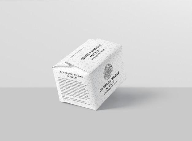 Maqueta de bolsa de papel de café