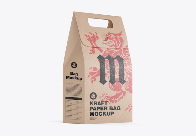 Maqueta de bolsa de papel