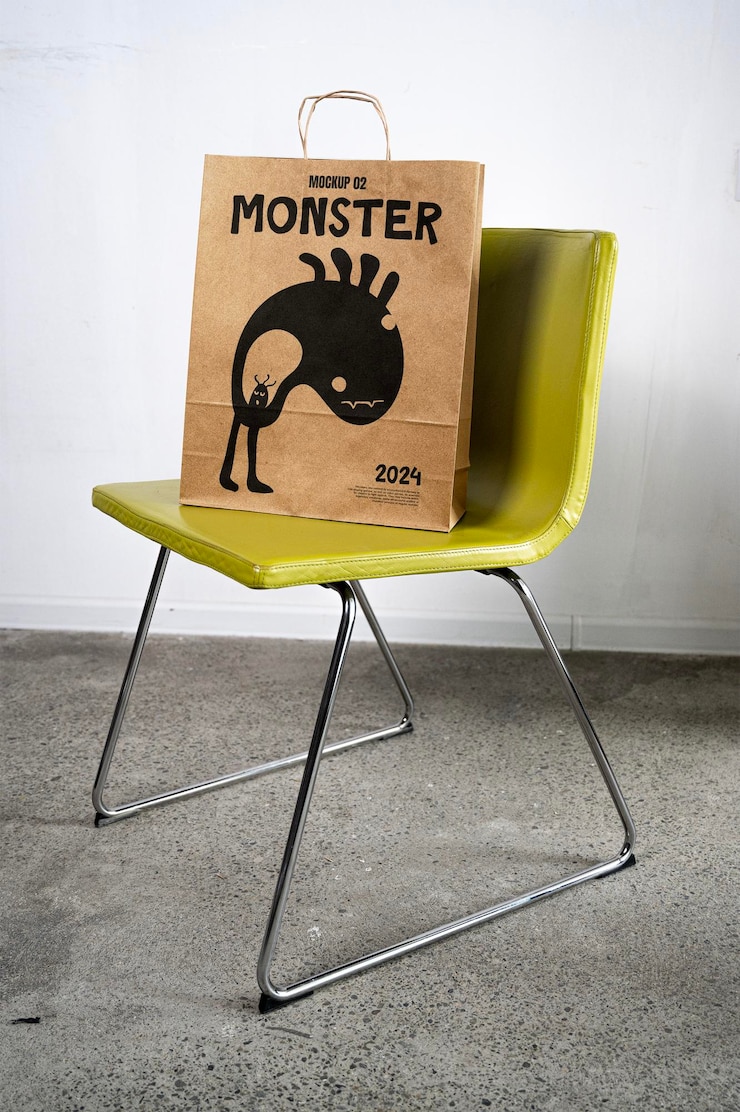 PSD maqueta de bolsa de papel