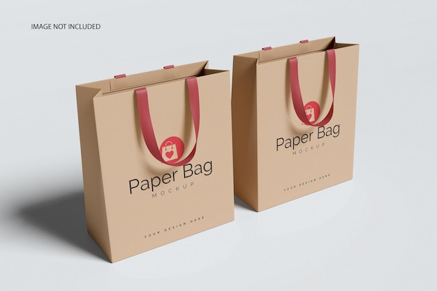 Maqueta de bolsa de papel