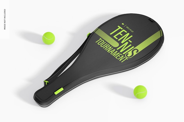 Maqueta de bolsa de raqueta de tenis