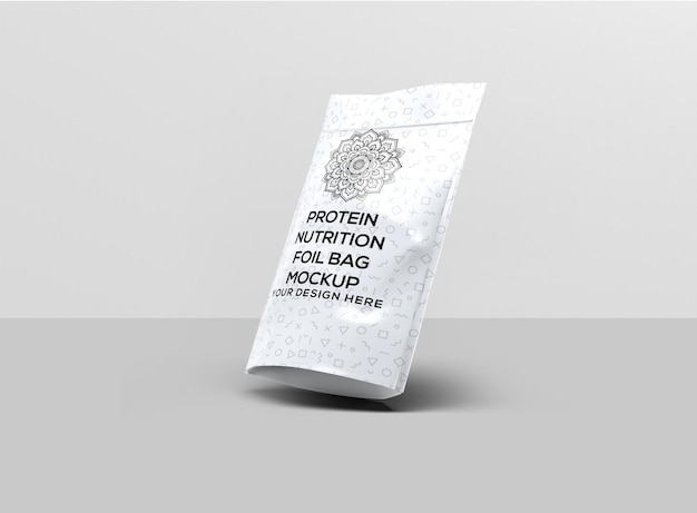 Maqueta de bolsas de papel de proteína