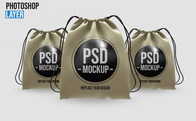 PSD maqueta de bolsas