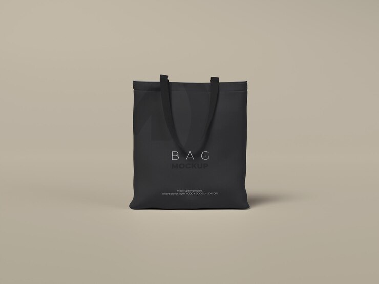 maqueta de bolso negro