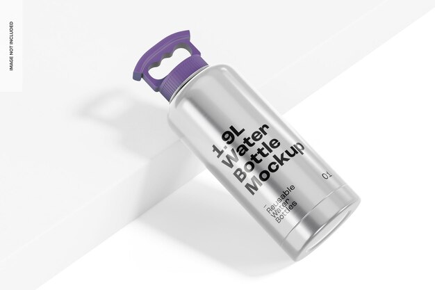 Maqueta de Botella de Agua de 1.9L, Inclinada