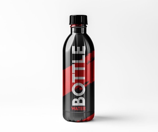 Maqueta de botella de agua de acero 3d psd