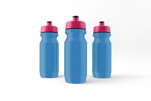 Maqueta de botella de agua deportiva