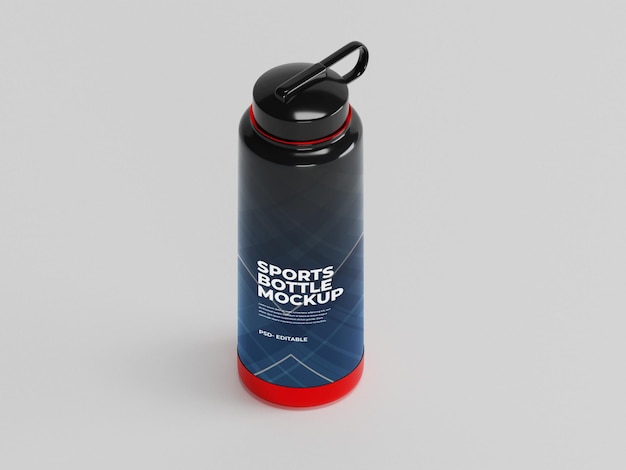 Maqueta de botella de agua deportiva