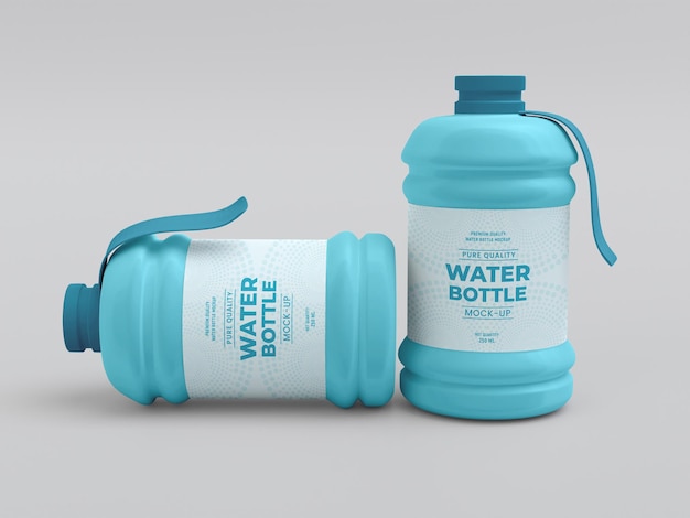 PSD maqueta de botella de agua grande