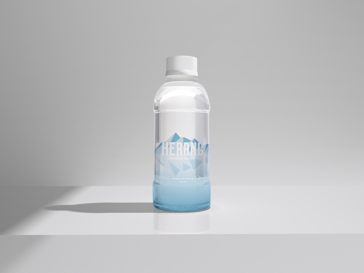 PSD maqueta de botella de agua mineral