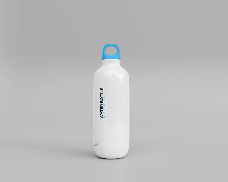 Maqueta de botella de agua realista 3d
