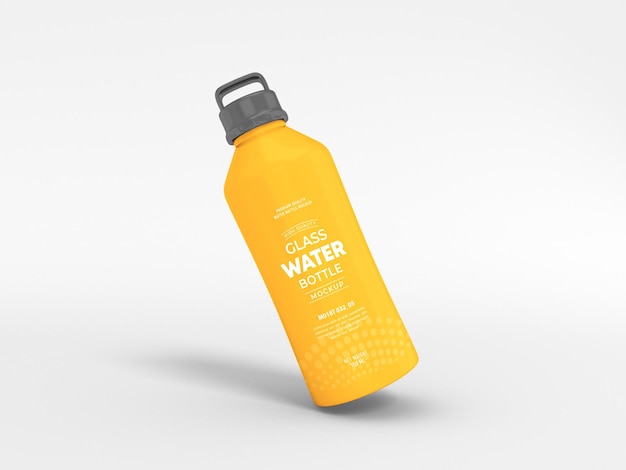 PSD maqueta de botella de agua de vidrio