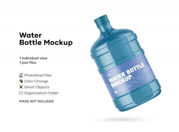 PSD maqueta de botella de agua